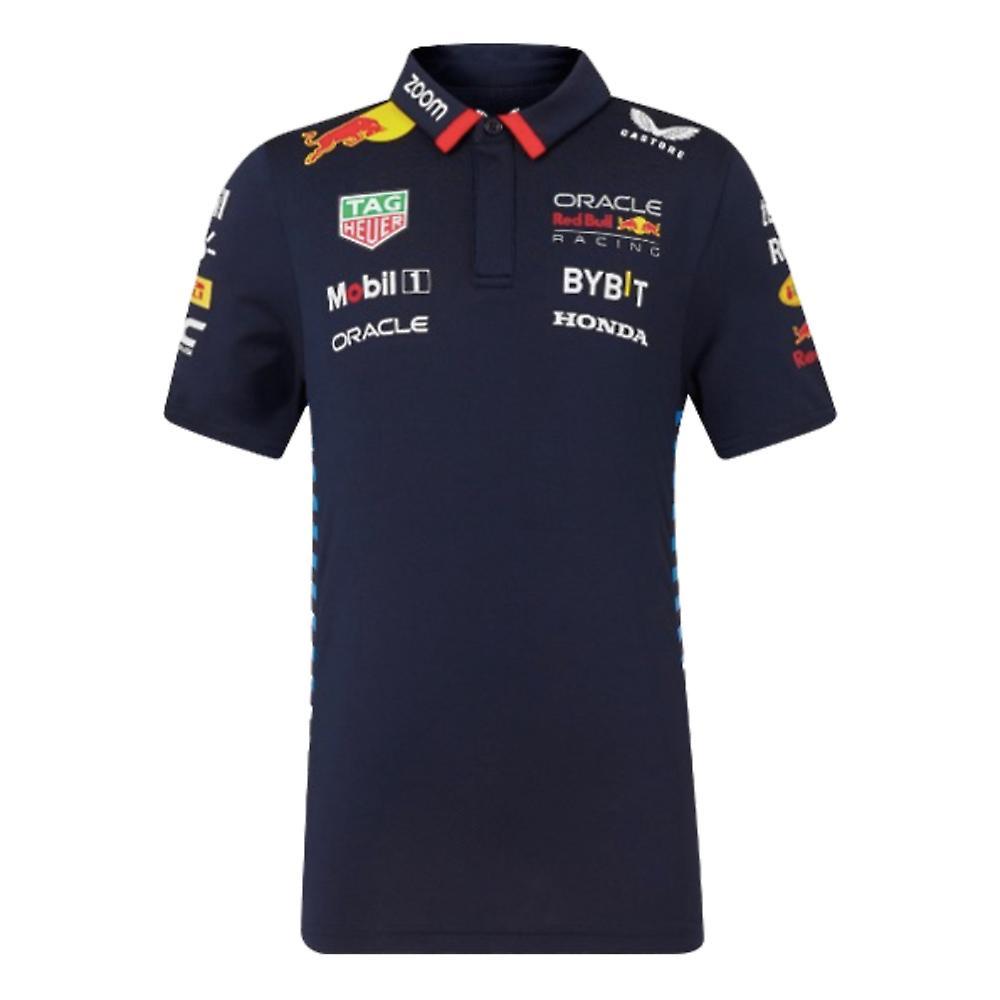 Castore 2024 Red Bull Racing Team Polo Shirt (Night Sky) - Kids Navy Medium Boys