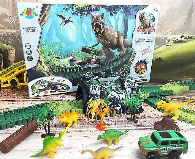 Slowmoose Race Track, Road Military - Diecast Flexible Dinosaur Educational Toy 192 PCS-175