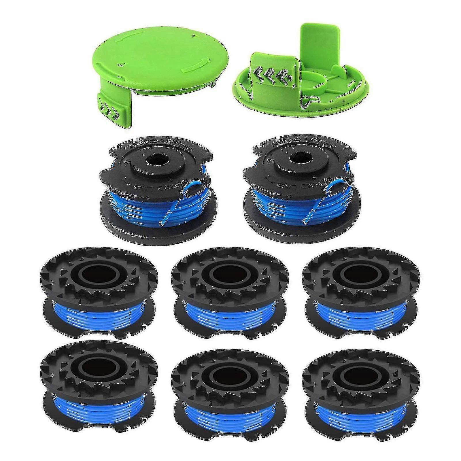 Generic Upgraded String Trimmer Spool Line For Greenworks 24V 40V 80V - Includes 8 Spools And 2 Caps