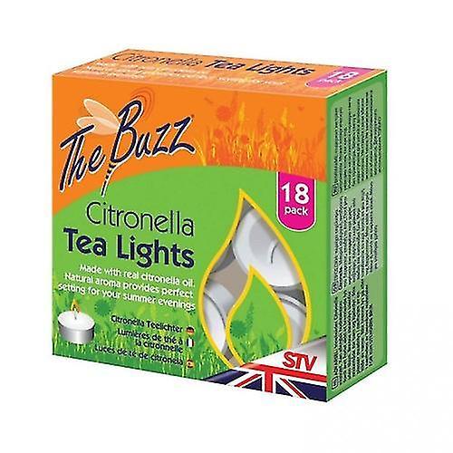 The Buzz Citronella Tea Lights White 18 Pack