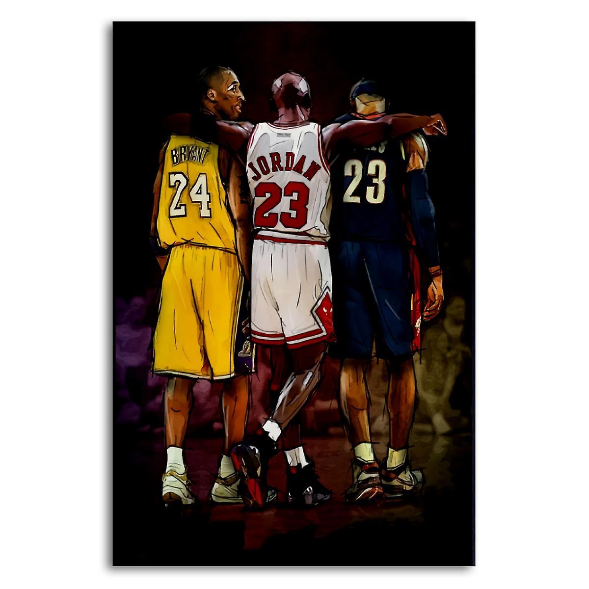 Gamurry Kobe Bryant, Michael Jordan, Lebron James Poster Cover Canvas Poster Bedroom Sports Landscape Office Room Perfect for any Room Decor Gift  ...