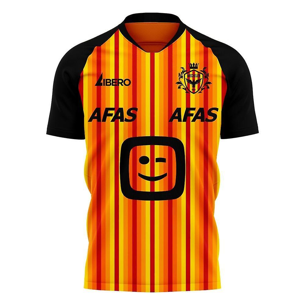 Libero Sportswear Mechelen 2024-2025 Home Concept Football Kit (Libero) - Little Boys Orange XLB 7-8yrs (122-128cm)