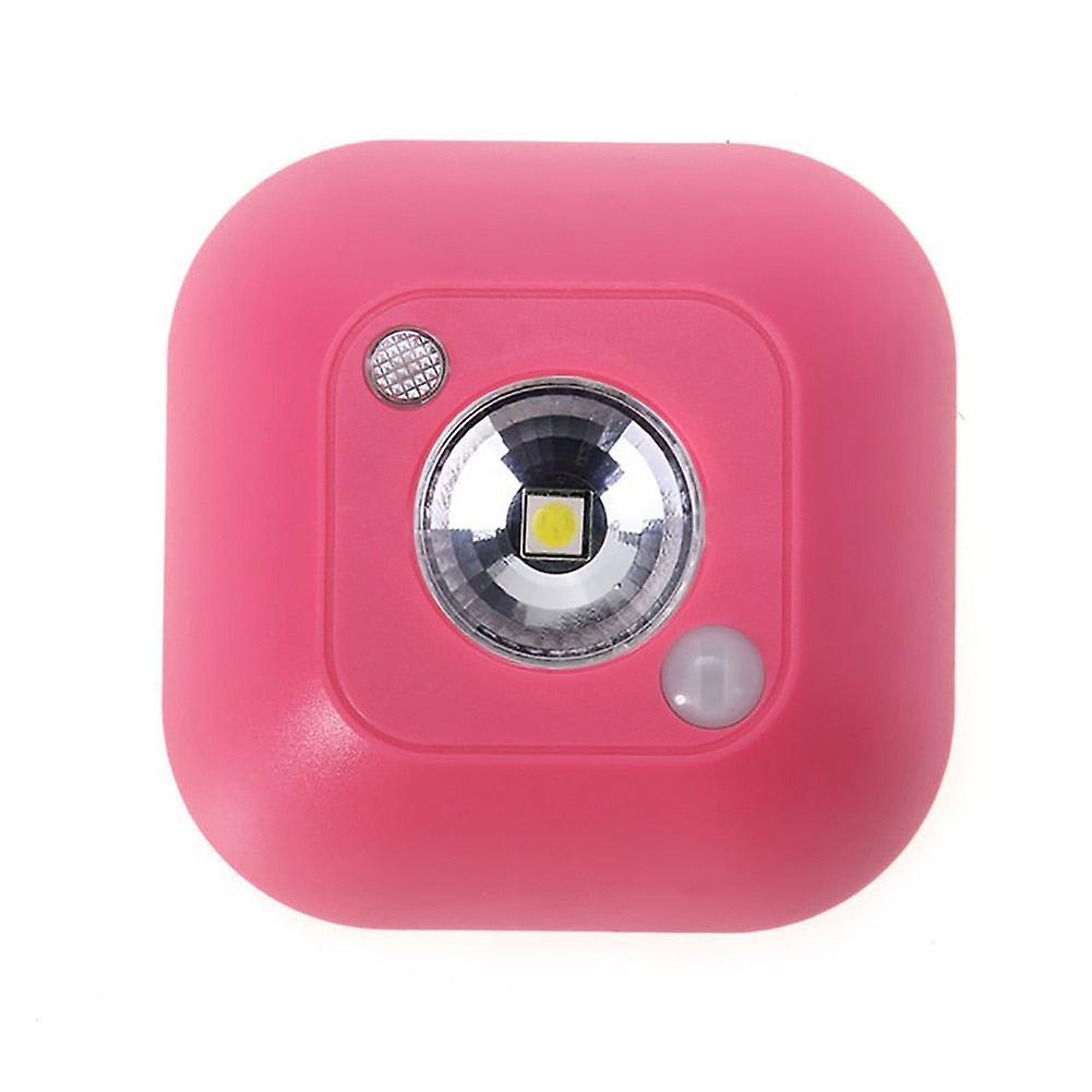 Slowmoose Led Sensor Night Light Dual Induction Pir Infrared Motion Sensor Lamp, Magnetic Pink