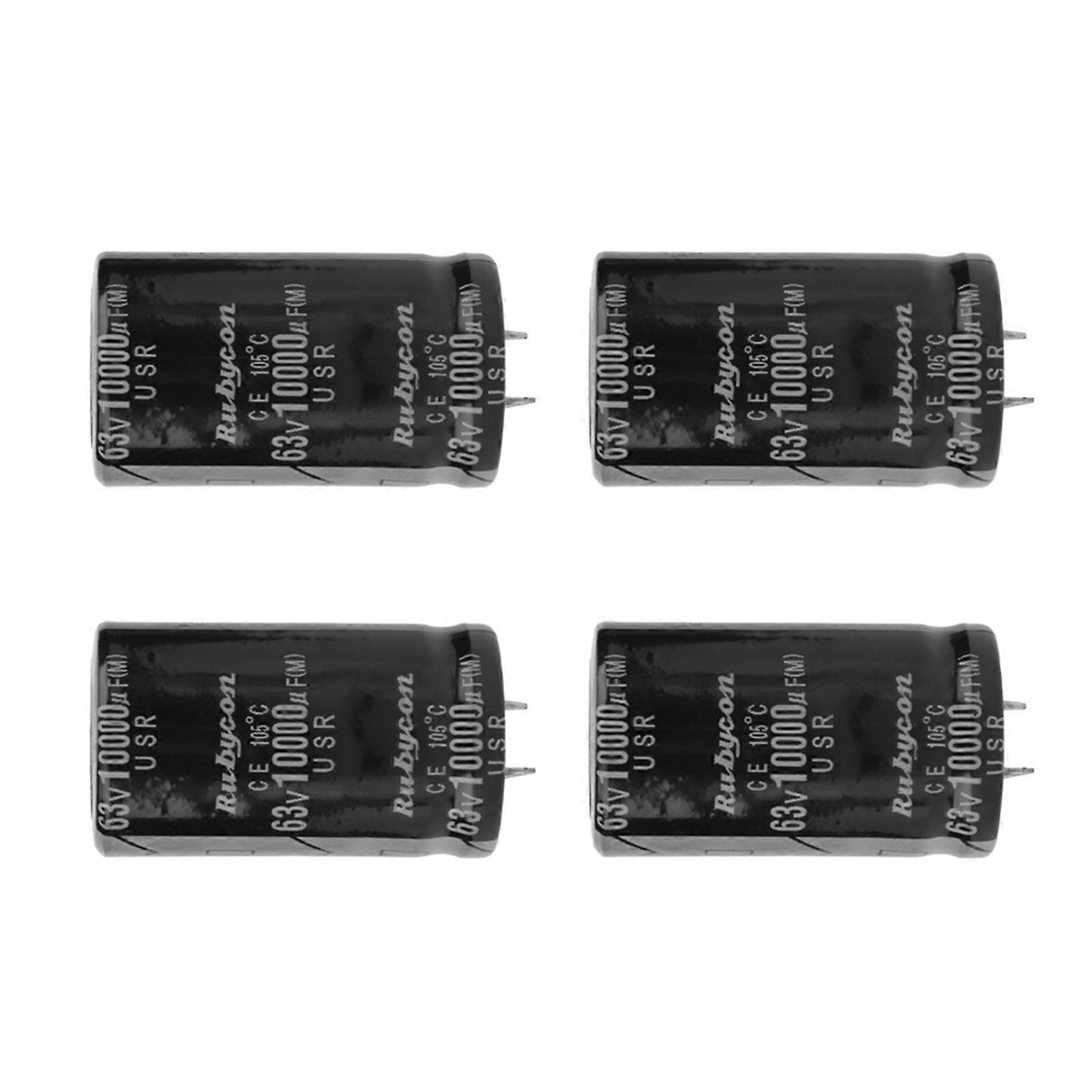 Aespa 4Pcs 30*50mm Audio Electrolytic Capacitor 10000uF 63V Electronic Component for Amplifier