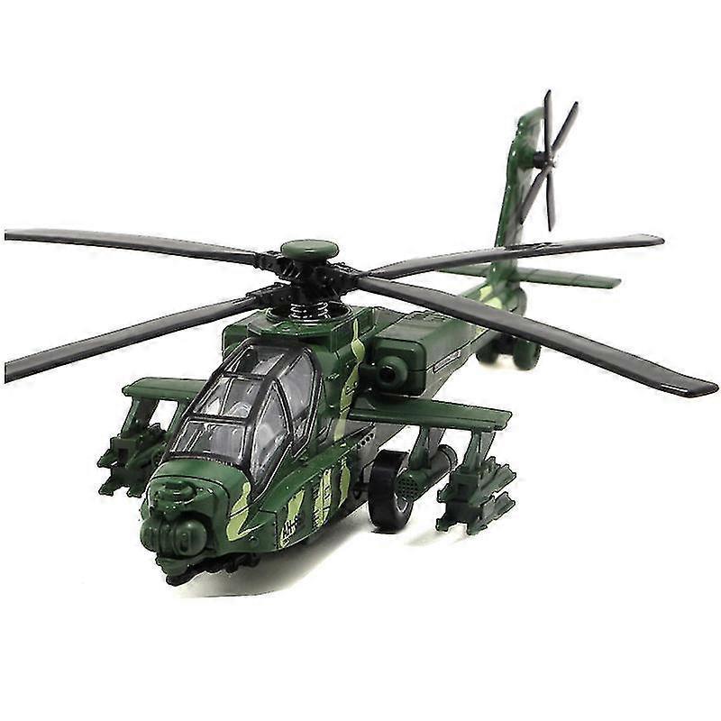 Vrxin Army Helicopter Toy Diecast Military Attack Plane With Lights And Sounds Pullback Vehicles For Kids Boys Bonus