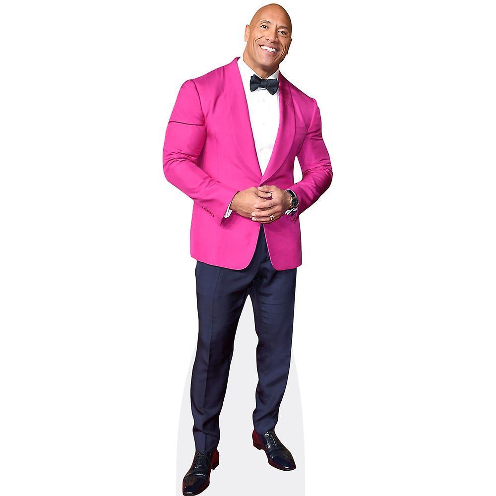 Celebrity Cutouts Dwayne 'The Rock' Johnson (Pink Suit) Cardboard Cutout (lifesize OR mini size). Standee. Stand Up. Mini Size Cutout