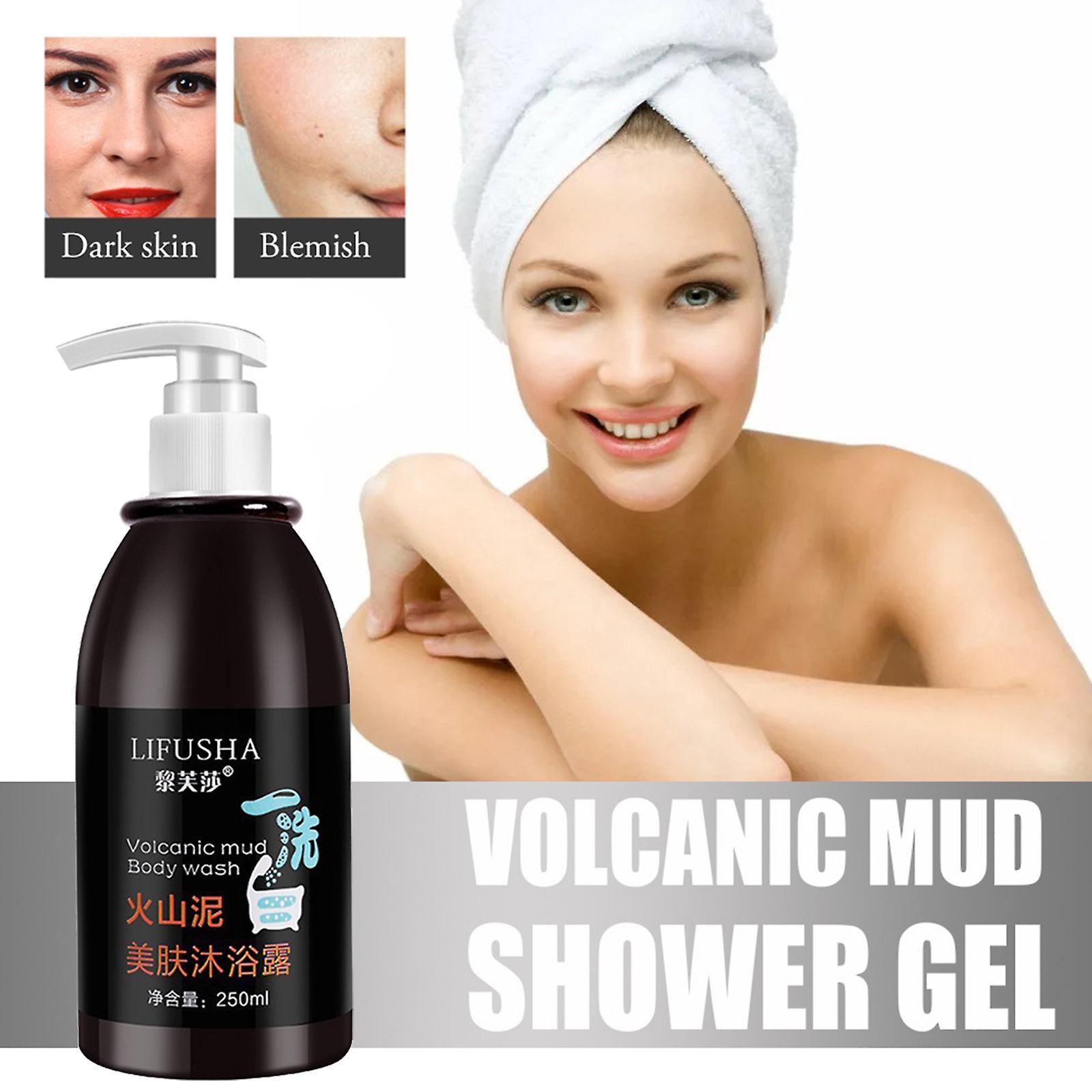 Flye Volcanic Mud Body Wash 250ml, Hydrating And Moisturizing Volcanic Mud Essence Deep Cleaning L