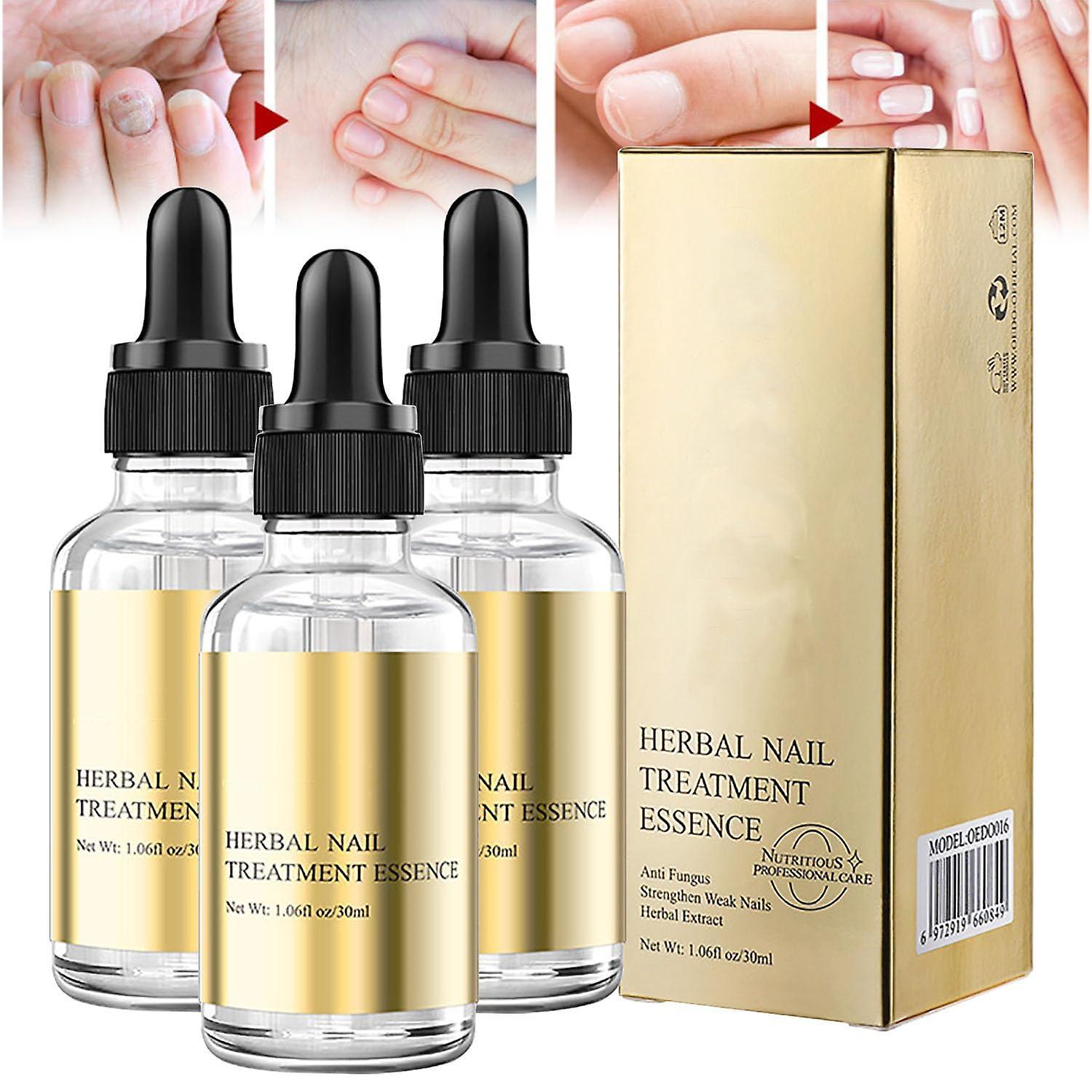 Frusde Herbal Nail Treatment Essence, Herbal Nail Essence, Nail Treatment Essence, Nail Fungus Treatment Oil For Weak Damaged Nails 3Pcs