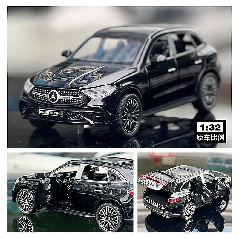 1:32 Benz Glc400 Suv Glc Alloy Car Model Sound And Light Pull Back Children's Toy Collectibles Birthday Gift Toy Cars Black