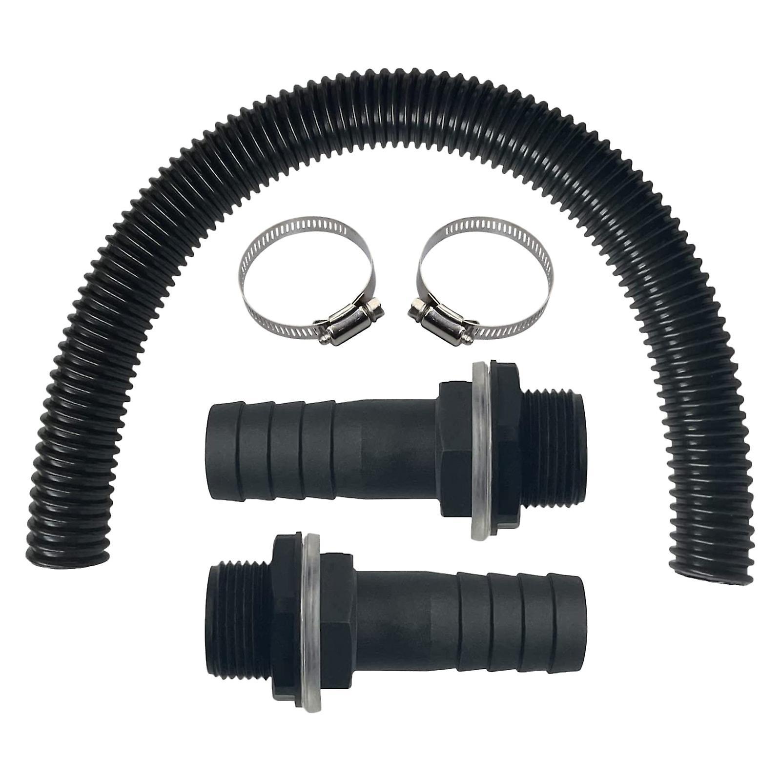 Taishh Rainwater Connection Kit For Water Connection With Hose Nozzle 100 Cm Connection Hose For Rain Barrels Rainwater Connection Kit Black