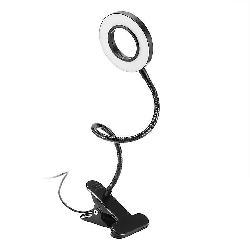 Slowmoose Led Desk Lamp With Clamp - Dimmable Reading Light Black