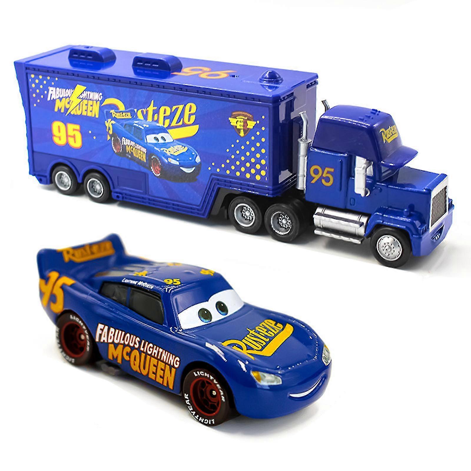 Asiv Cars Movie Mcqueen,the King,chick Hicks,mack Truck Uncle Diecast Vehicle Toys Set Dark Blue No*95