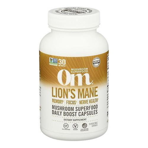 Om Mushrooms Lion's Mane, 90 Veg Caps (Pack of 1)