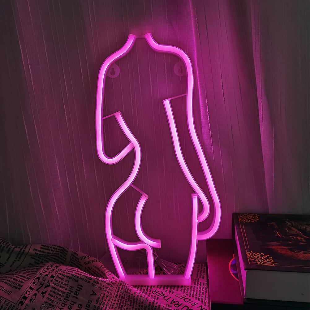 Lady LED Neon Sign for Wall Decor - USB Battery Powered, Ideal for Living Room, Bar, Party, Christmas, Wedding