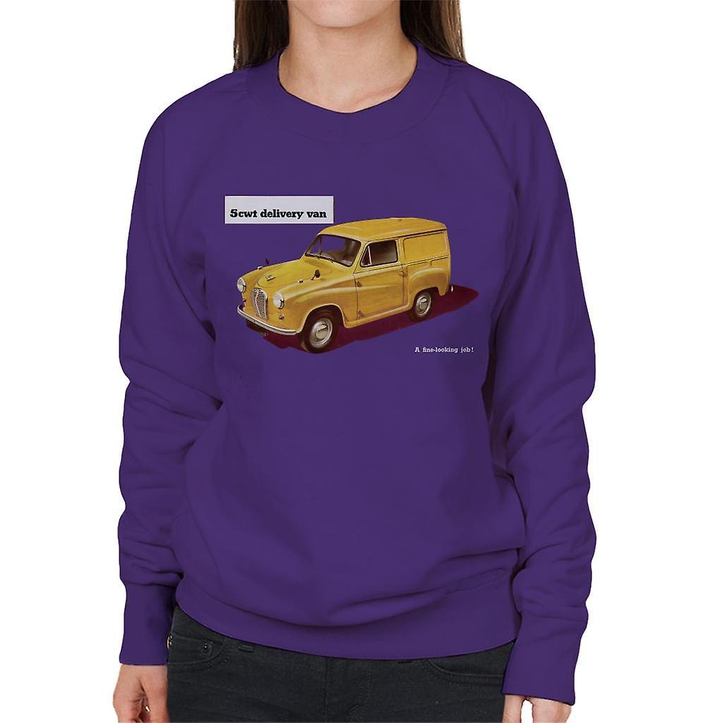 Austin 5cwt Delivery Van British Motor Heritage Women's Sweatshirt Purple Medium