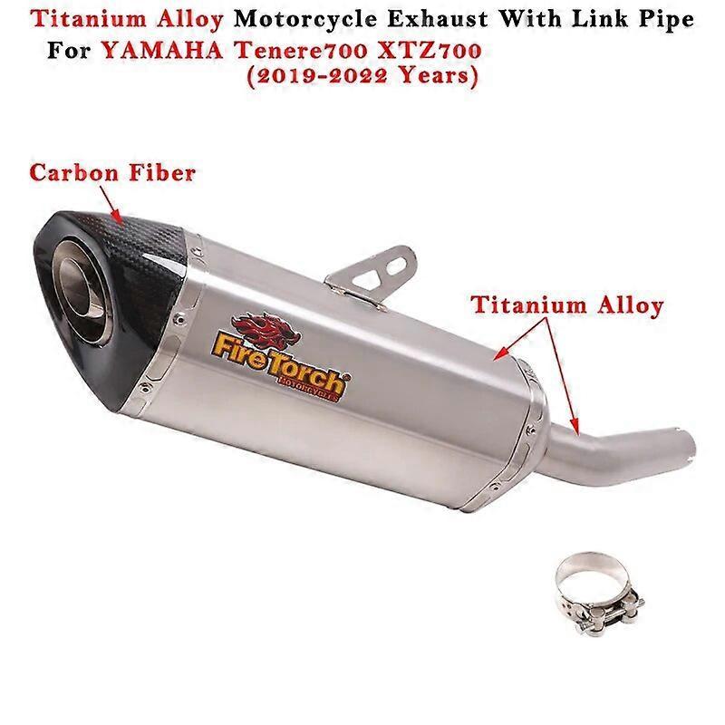 Sanxing Slip On For YAMAHA Tenere 700 XTZ 700 2019 2020 2021 Motorcycle Exhaust Escape System Modified Muffler With Middle Link Pipe Sticker