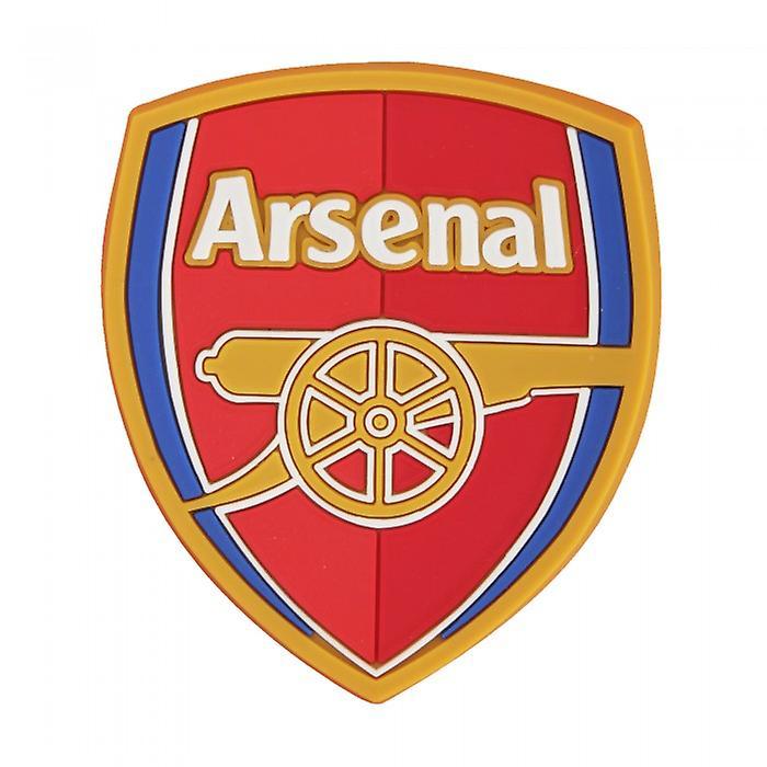 Arsenal FC Official Football Crest Rubber Fridge Magnet Red/Gold/Navy One Size