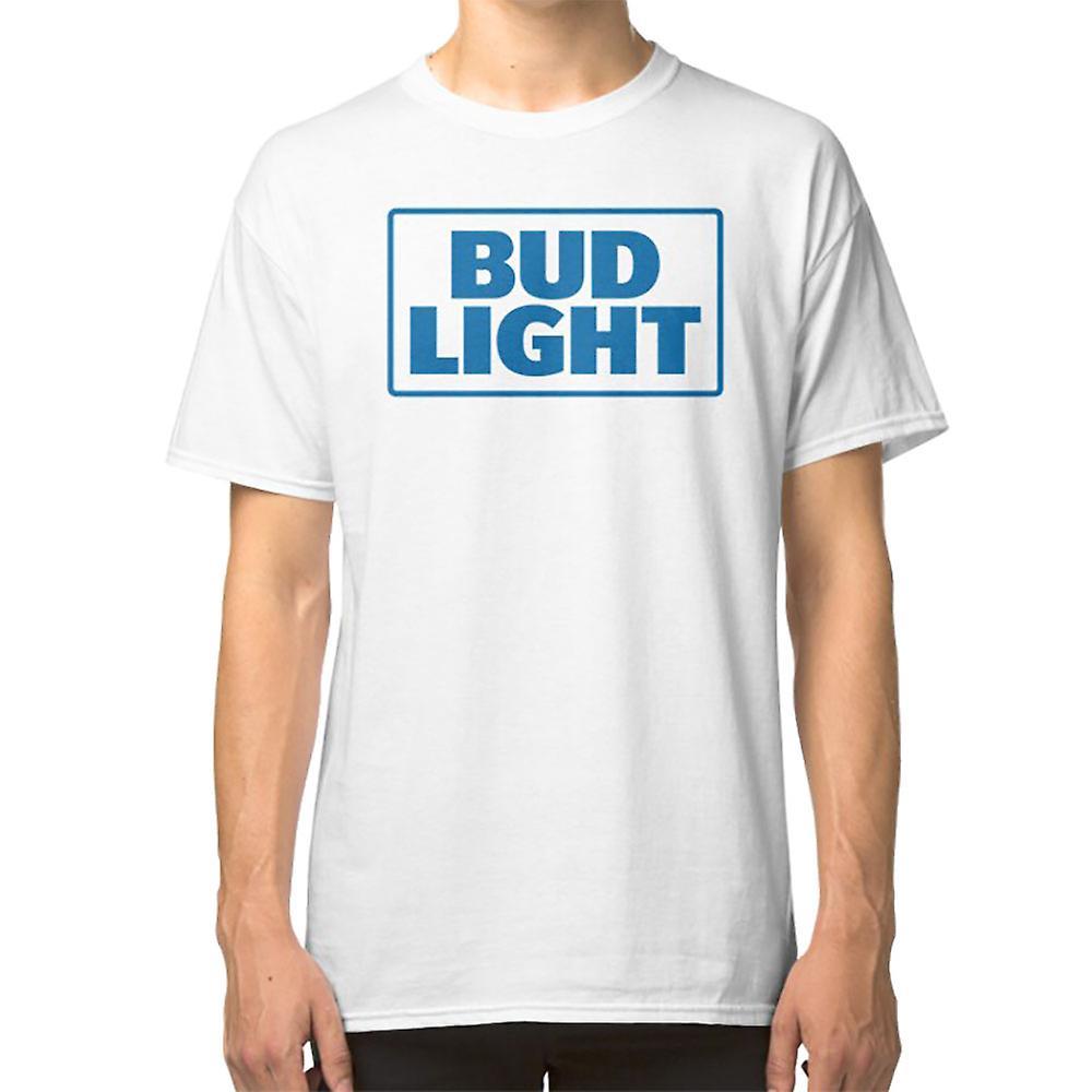 RockShark BLUE TEXT BUD LIGHT T-shirt white S