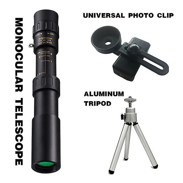 Telescopes 10-300x Zoom Military Metal Hd Bak4 Powerful Binoculars Long Range Quality Portable Professional Telescope Monocular For Hunting Set