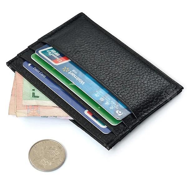 Best Trade Black Card Holder Wallet with Banknote Tray-Thin Minimalist