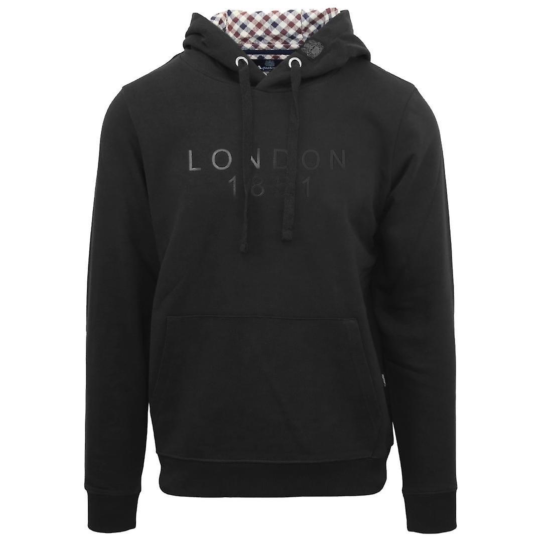 Aquascutum Bold London 1851 Logo Black Hoodie XXL