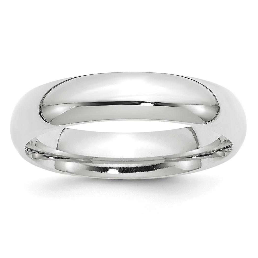 JewelryWeb 14k White Gold Solid Polished Engravable 5mm Standard Comfort Fit Band Ring Jewelry for Women - Ring Size: 4 to 14 10.5