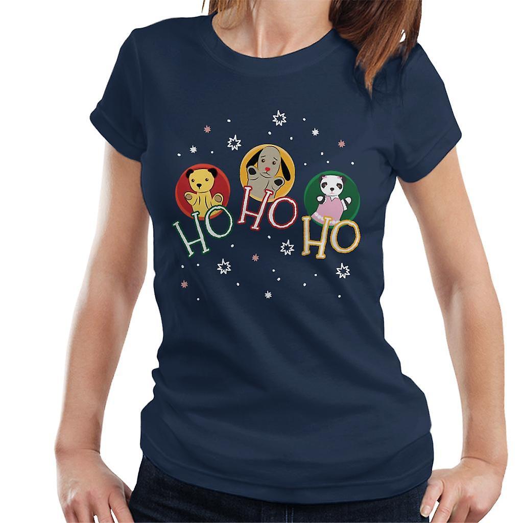 Sooty Christmas Ho Ho Ho Women's T-Shirt Navy Blue Medium