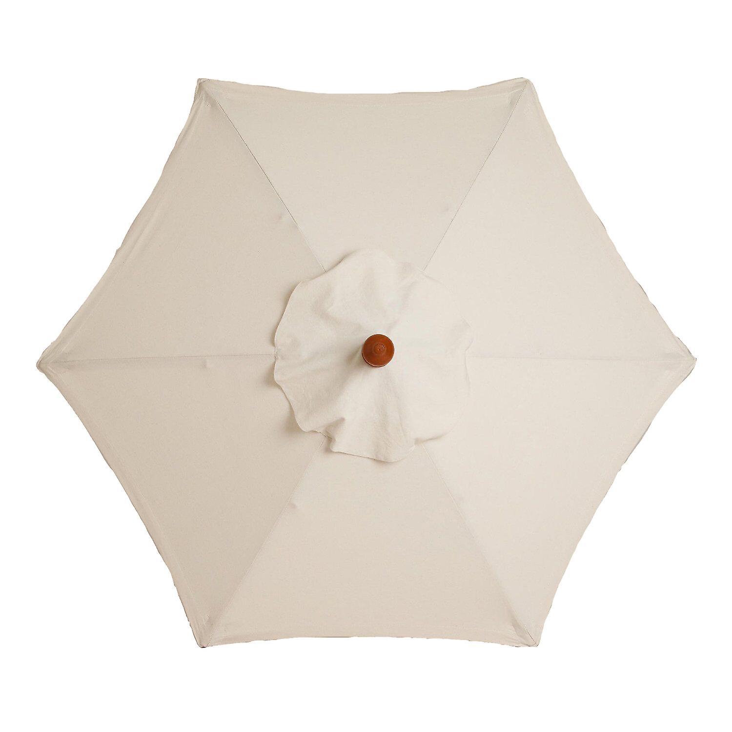 Dewenwils Replacement Parasol Cover - 6 Ribs - 2m - Waterproof - Uv Protection - Replacement Fabric - Beige 6 bone umbrella