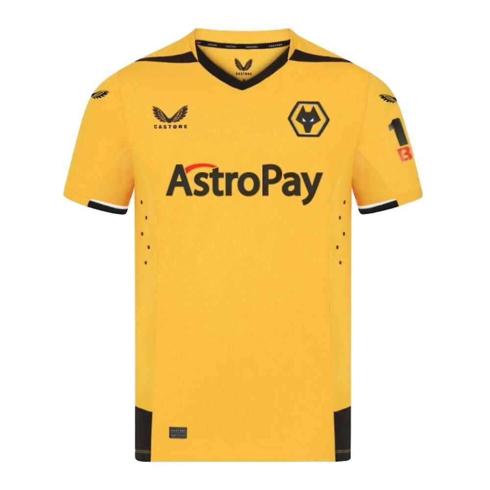 Castore 2022-2023 Wolves Home Pro Jersey Gold Medium Adults