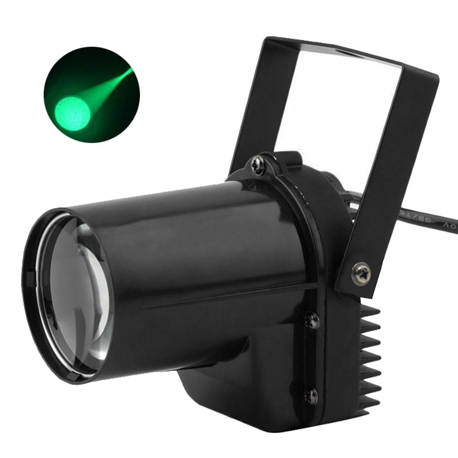 ZHOUBA Mini LED Stage Light Pinspot Beam Spotlight DJ Disco Party KTV Projector Lamp Green EU Plug