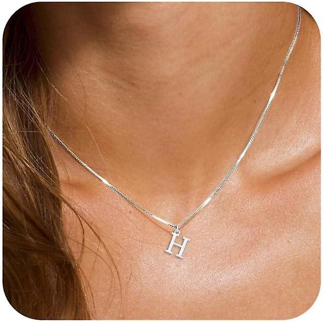 Maromalife Gold/silver Initial Necklace For Women Girls 14k Gold Plated Dainty Letter Necklace Tiny Silver Initial Pendant Name Necklace A-z Person...