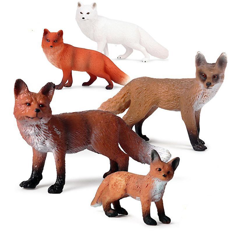 Fisheraw Realistic Fox Wild Animal Figure PVC Figurine Crafts Kids Toy Desktop Decor ##638