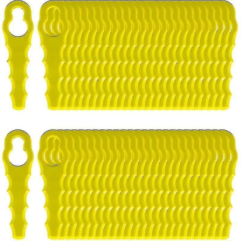 Pack Of 100 Replacement Blades Compatible For Ryobi Edger, Double Head Serrated Blades Rac155 Rac157 Rac158