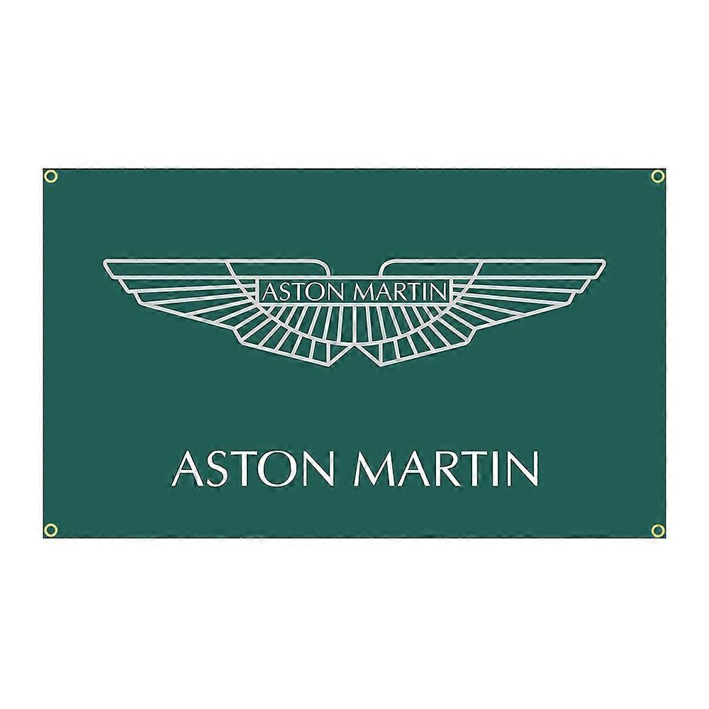 Aionyaaa 90x150cm ASTON MARTINS Flag Polyester Printed Super Racing Car Banner Garage or Outdoor For Decoration 4 Holes In 4 Corners1 120 x 180cm