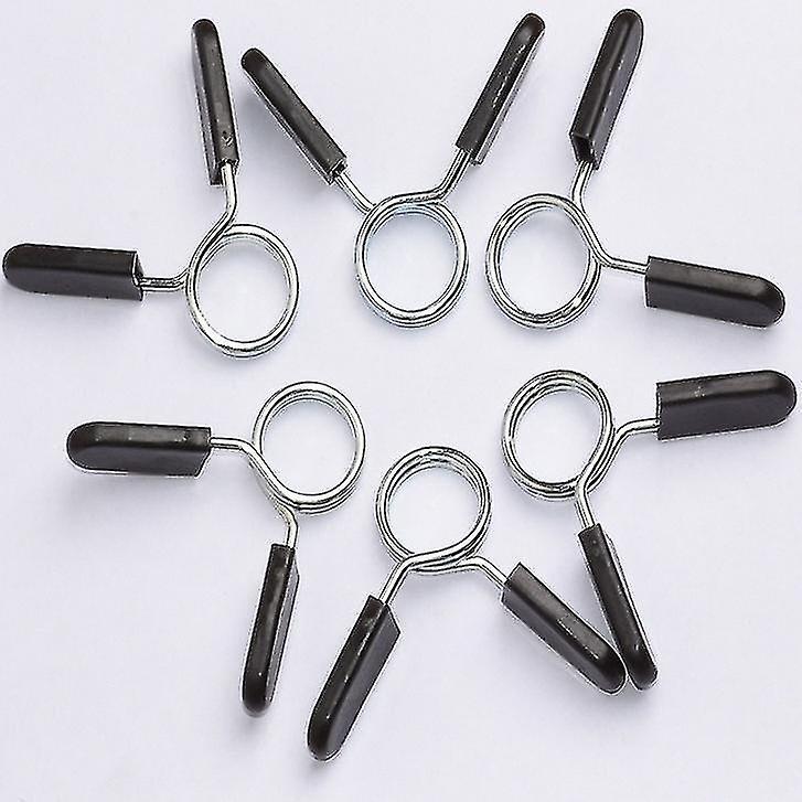 Ersam 6pcs Spring Clip Collars, 1 Inch (25 Mm) For Smooth Dumbbell Handle Or Standard Weightlifting Barbell