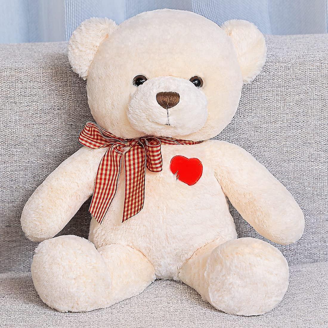 SSRGV Small Teddy Bear Cute Teddy Bear Stuffed Animals, Teddy Bear Plush Toy for Girls Girlfriend, Teddy Bear Doll Gifts(White, 35cm/13.7inch)