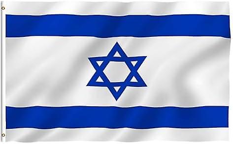 Frusde Israel Flag, We Stand With Israel Flag Israeli National Flags 3x5ft I Stand With Israel Flag Outdoor Garden Decoration