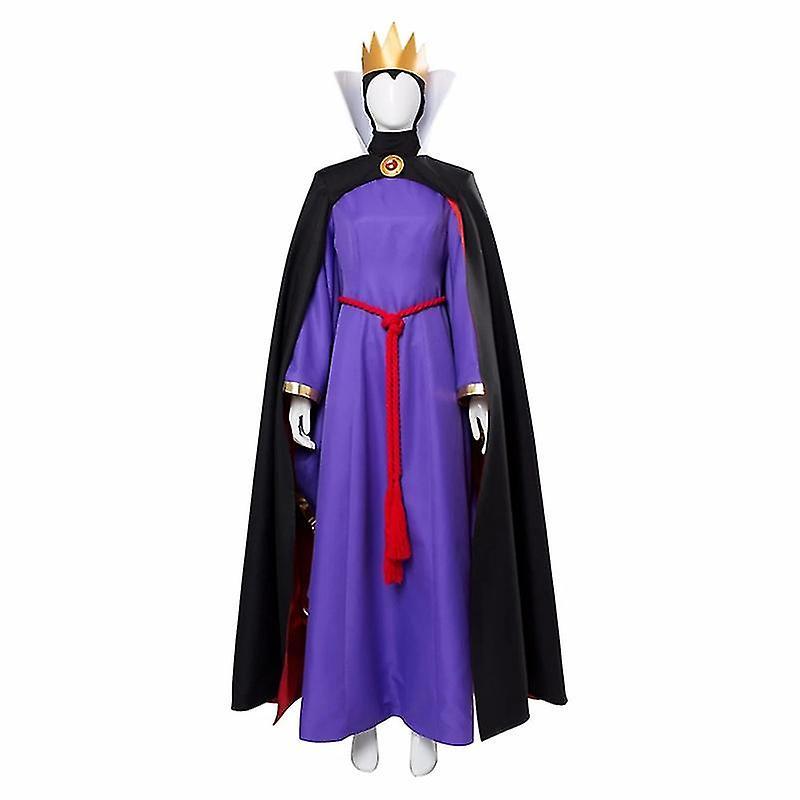 Cryin Evil Queen Cosplay Costumes Women Disney The Snow White Evil Queen Cosplay Dress Outfit Adult Halloween Carnival Costumes XXL