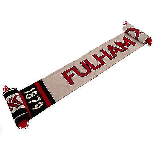 Fulham FC Crest Fringed Scarf Red/White/Black 19cm x 132cm