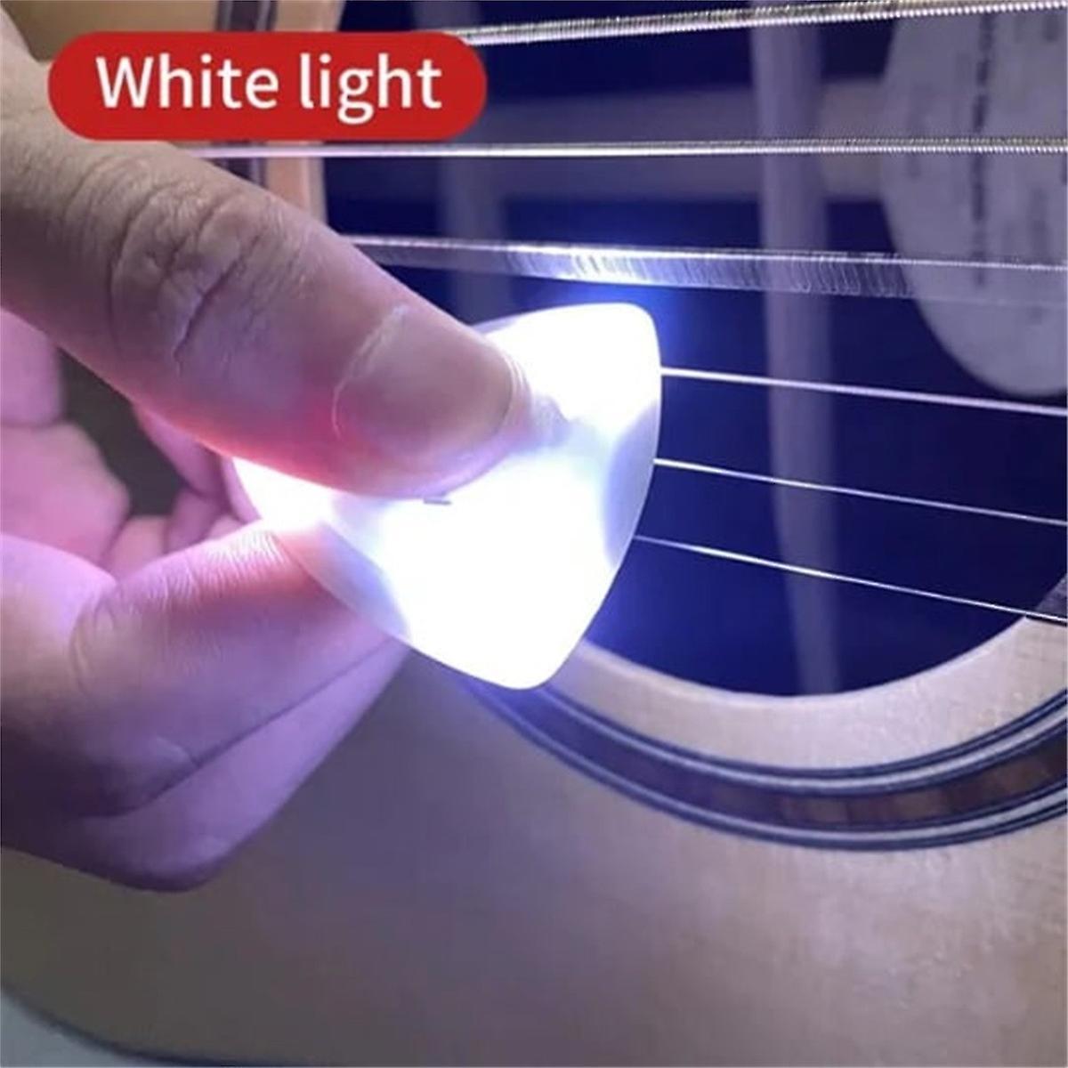 Gaoguang Light Up Guitar Pick -The Perfect Gift For Guitar Lovers-LED Luminous Paddles White