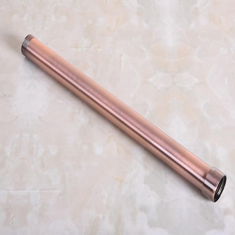 Slowmoose 12"brass Round Shower Faucet Extension Tube Bar Antique Red Copper