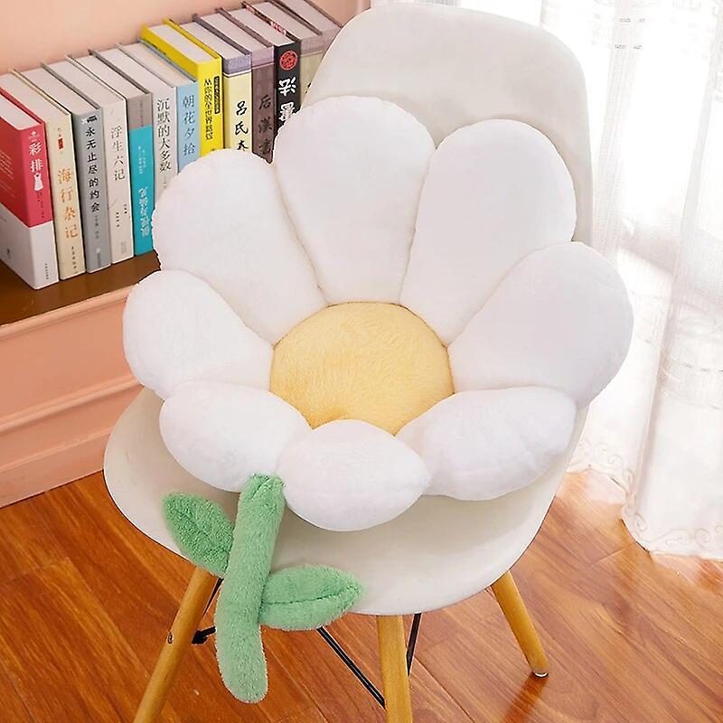 Jiechannel Creative Little Daisy Hold Pillow Cushion Plush Toy Girl Doll Tatami Petal Back Bed Bedroom Cushion Kids Birthday Christmas Gift white 65cm