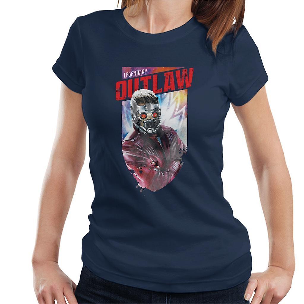 Marvel Guardians Of The Galaxy Vol 2 Legendary Outlaw Women's T-Shirt Navy Blue XX-Large