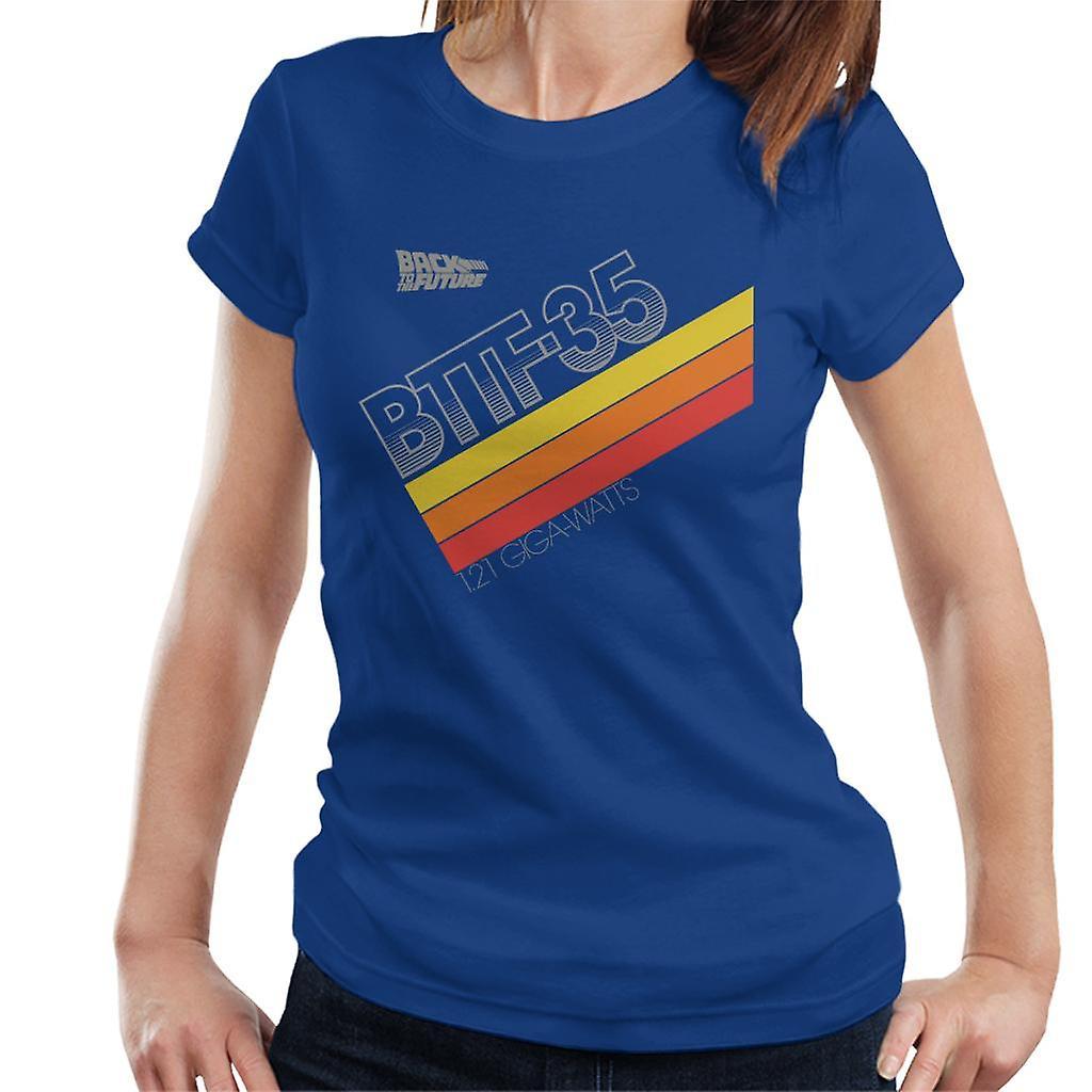 Back to the Future 35th Anniversary 121 Gigawatts Women's T-Shirt Royal Blue Large