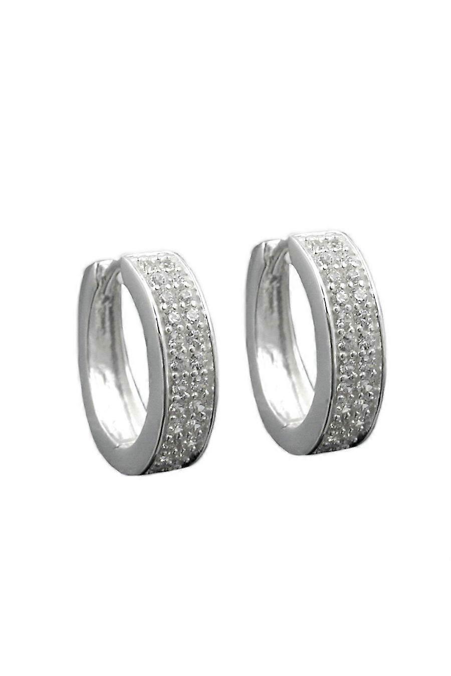 Gallay Hoop Earrings Zirconia Silver 925 - Gl93325