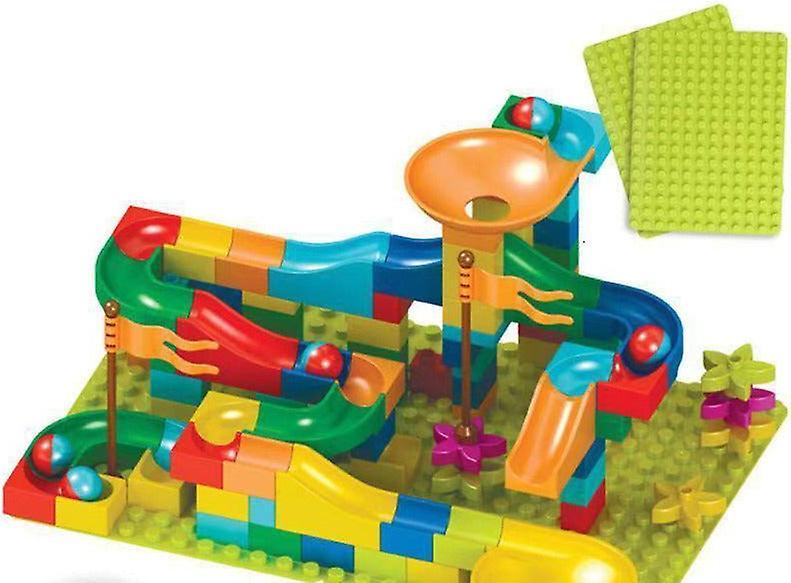 Slowmoose Marble Race Run Maze Ball Track Building Blocks 108pcs 2 baseplate