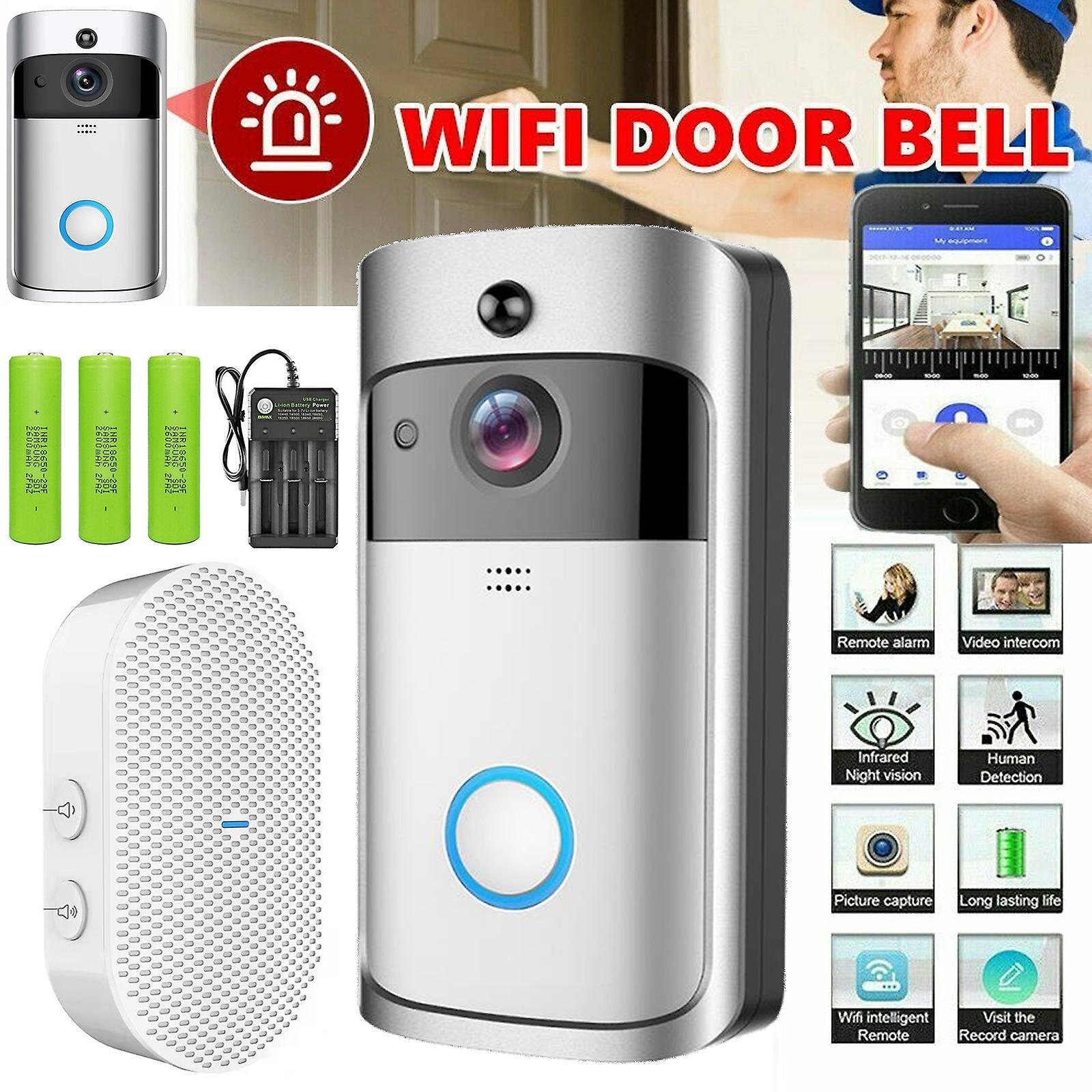 Dayplus WiFi Wireless Video Doorbell Intercom HD Smart Door Bell Camera Phone Ring Chime