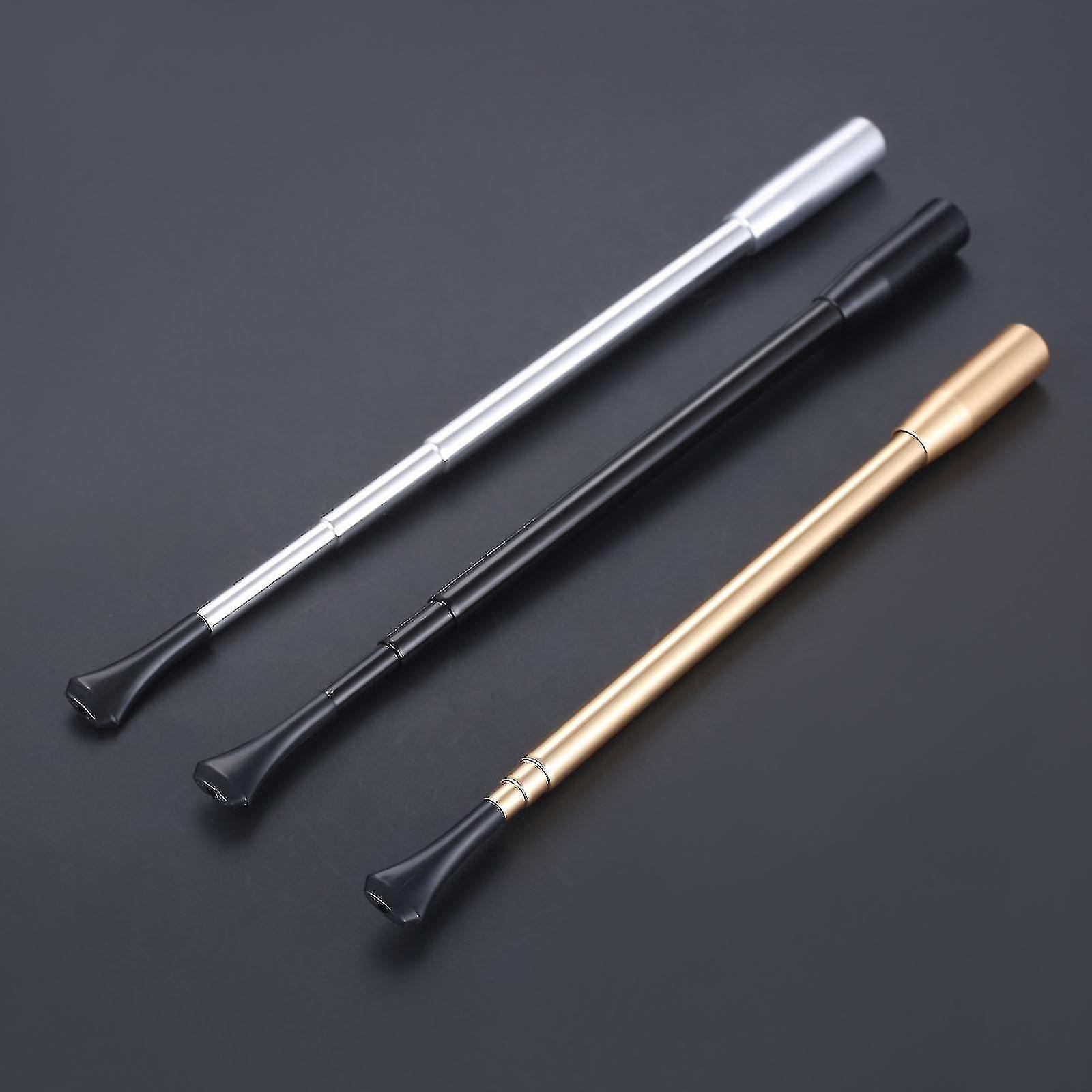 Wfuo Retro Reusable Cigarette Filter Slim Ladies Cigarette Mouth Tube Three-stage Retractable Long Ladies black