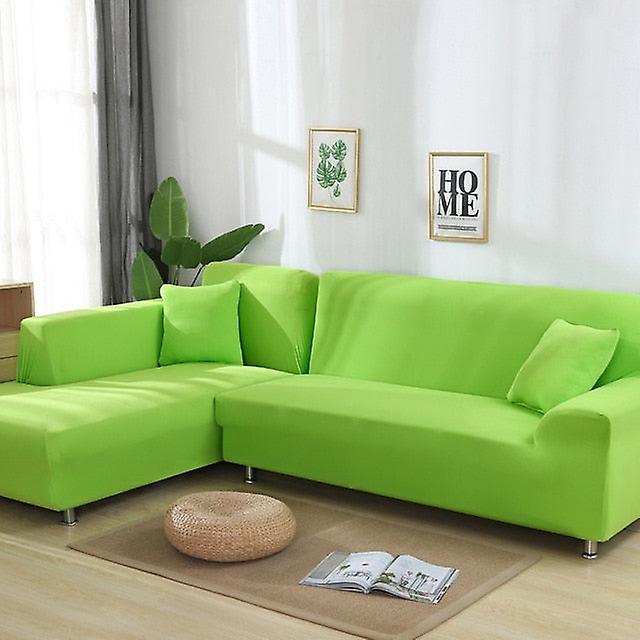 Slowmoose Solid Color Corner Sofa Covers For Living Room, Elastic Spandex Slipcovers color 19 4-seat 235-300cm 1pc