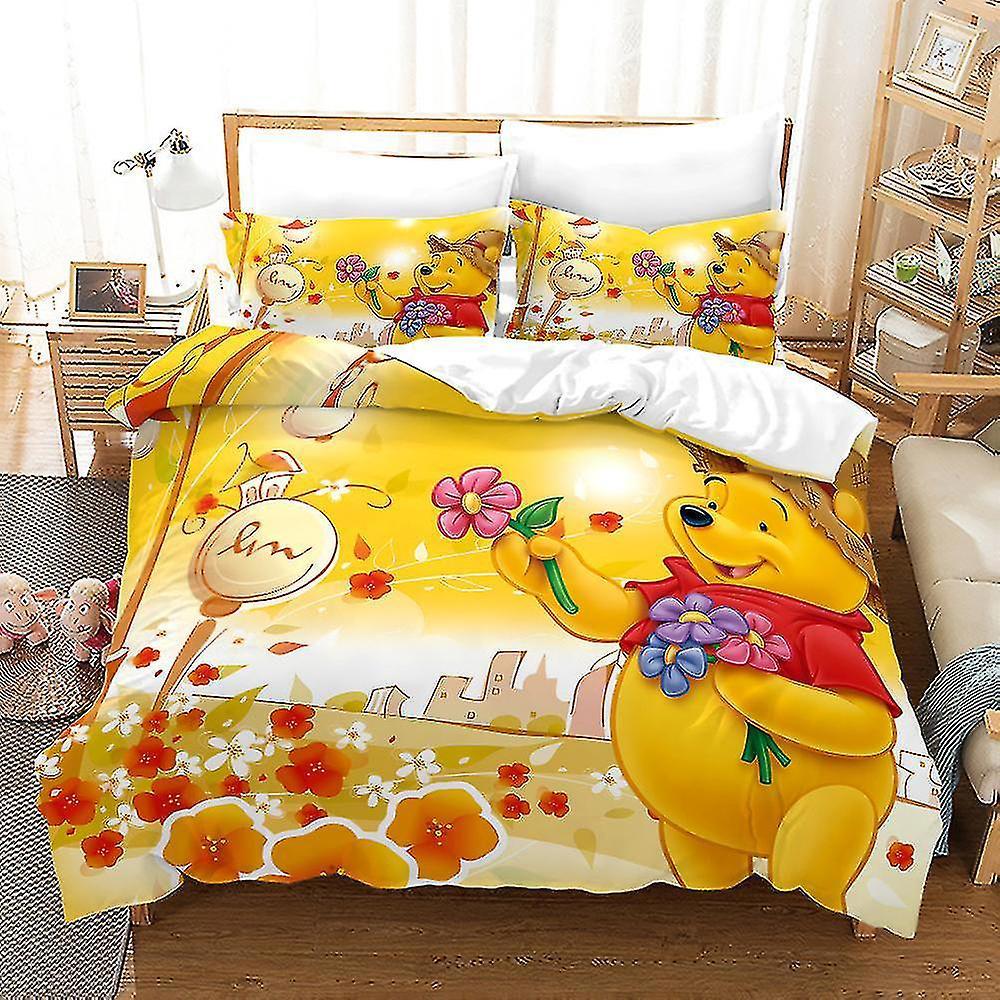 Aswei Winnie The Pooh Three-piece Set Bedding D 210*210cm three-piece set